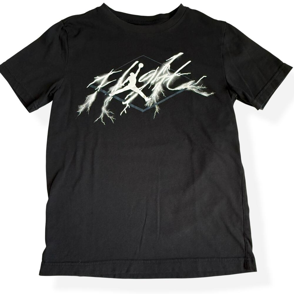 Jordan Nike Black Flight Jumpman Graphic Tee Youth Large